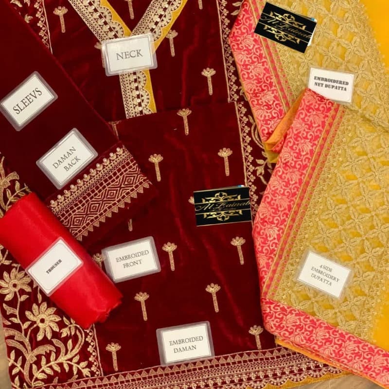 Embroidered Welvet Ladies suite