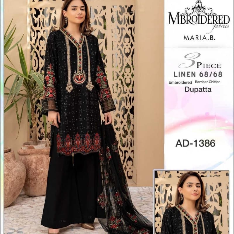 3 PCs quality linen fabric 72*68