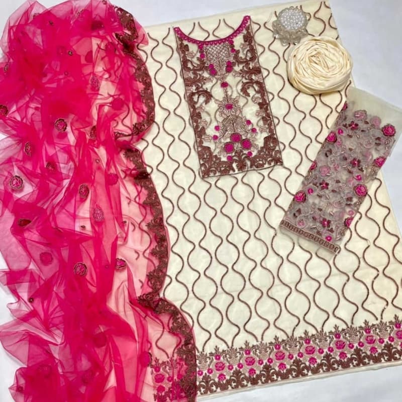 3 PCs quality linen fabric 72*68