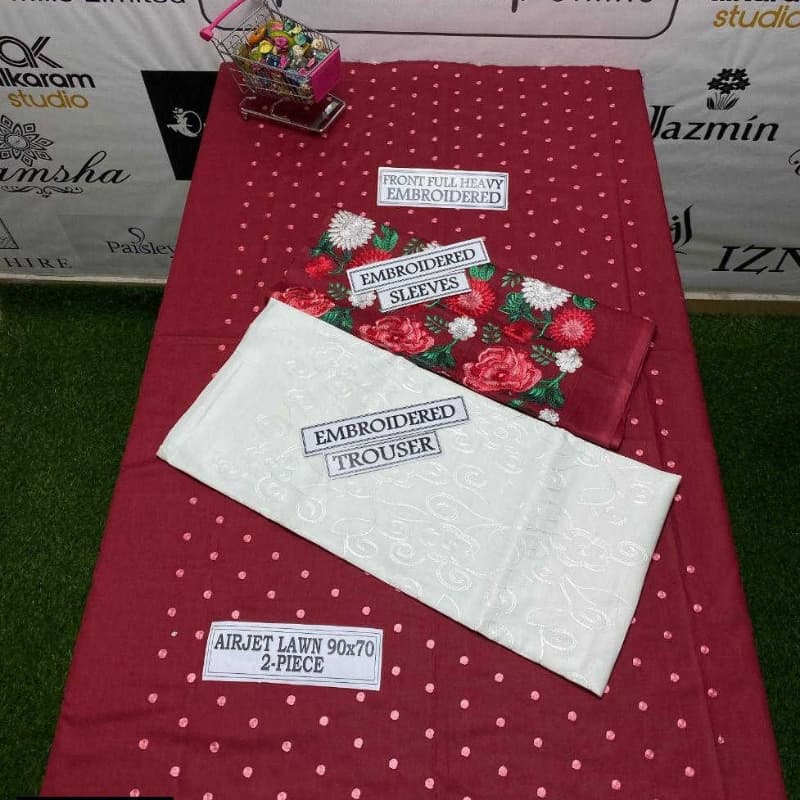 2 PCs quality airjet lawn fabric