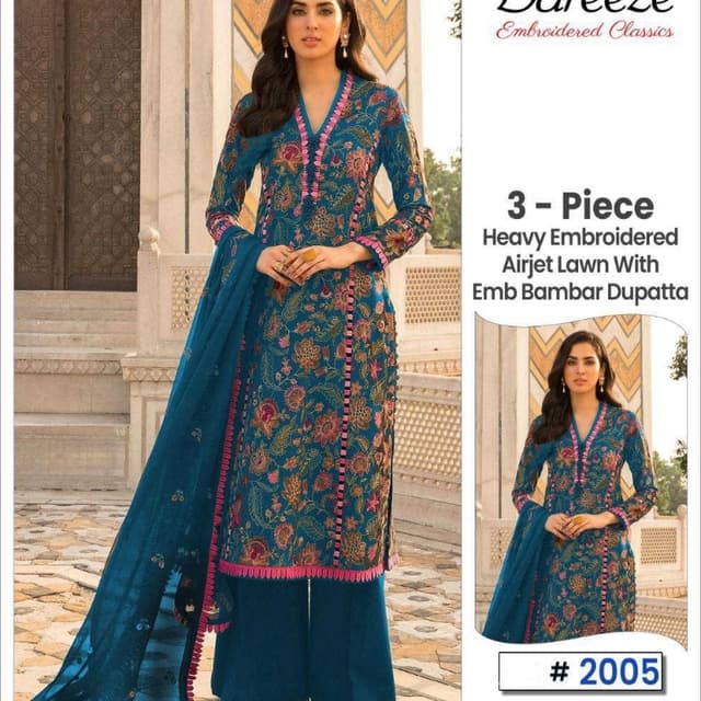 3 PCs quality airjet lawn fabric